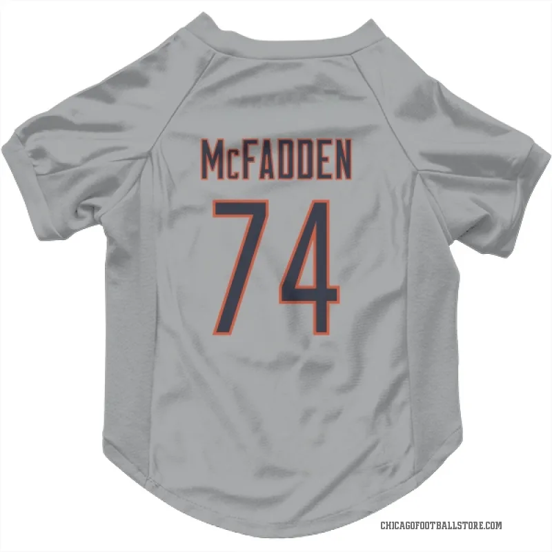 Jordan McFadden  Chicago Bears   Silver Cat & Dog Pet Jersey