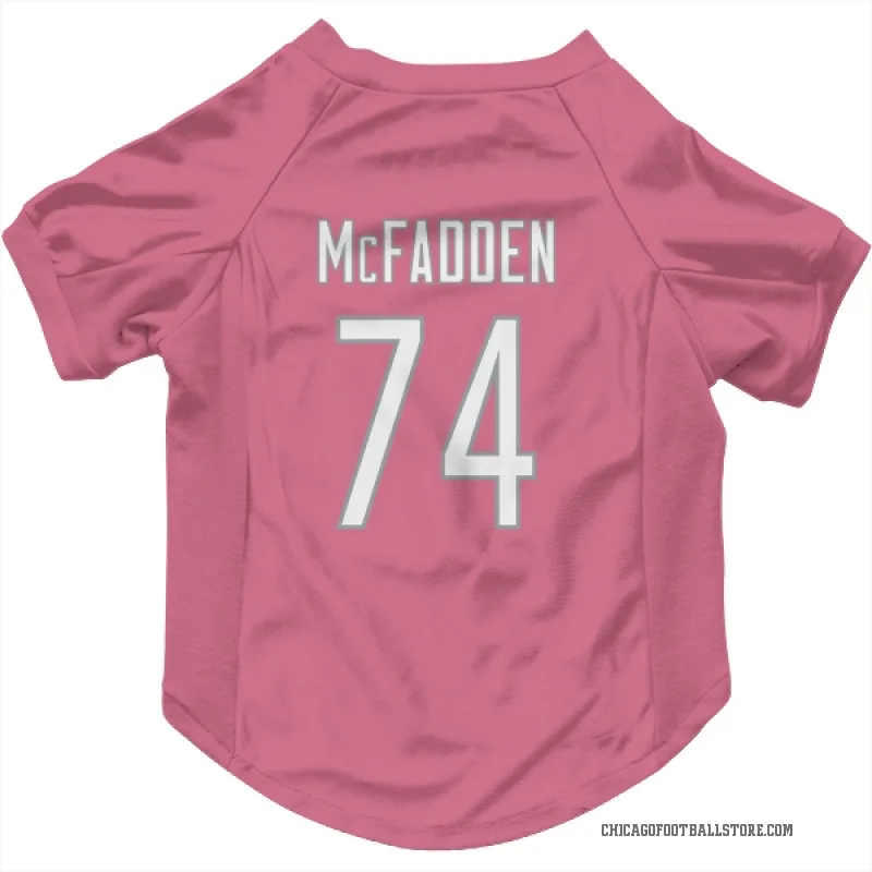 Jordan McFadden  Pink Chicago Bears  Cat & Dog Pet Jersey