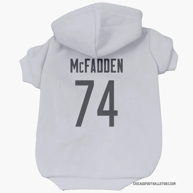 Jordan McFadden  White Chicago Bears  Cat & Dog Pet Hoodie