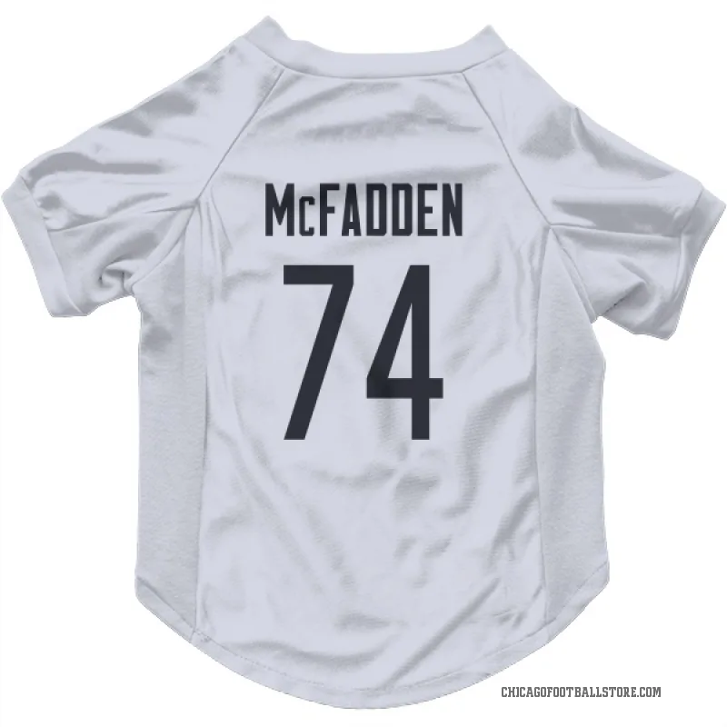 Jordan McFadden  White Chicago Bears  Cat & Dog Pet Jersey