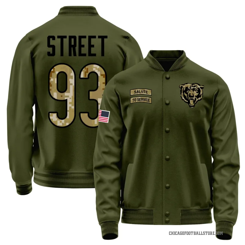 Kentavius Street Men's Olive Chicago Bears Salute to Service Sideline Performance Jacket