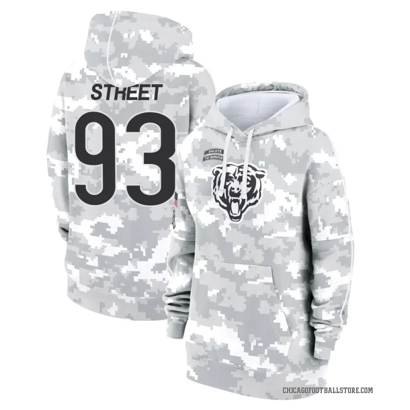 Kentavius Street Women's Camo Chicago Bears Arctic 2024 Salute to Service Club Fleece Pullover Hoodie