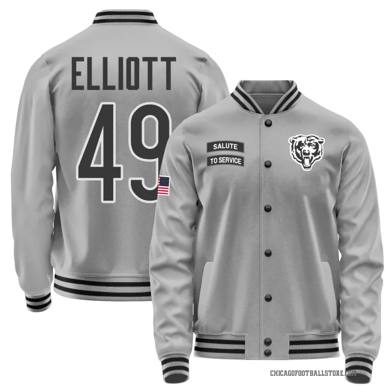 Keyshaun Elliott Men's Gray Chicago Bears Salute to Service Performance Jacket