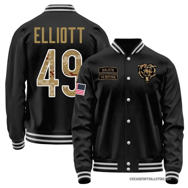 Keyshaun Elliott Youth Black Chicago Bears Salute to Service Sideline Performance Jacket