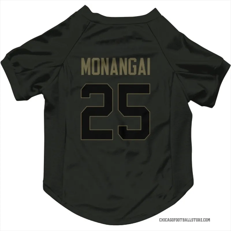 Kyle Monangai  Black Chicago Bears  Service Cat & Dog Pet Jersey