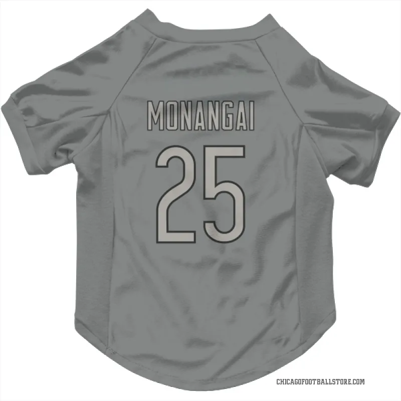 Kyle Monangai  Charcoal Chicago Bears  Cat & Dog Pet Jersey