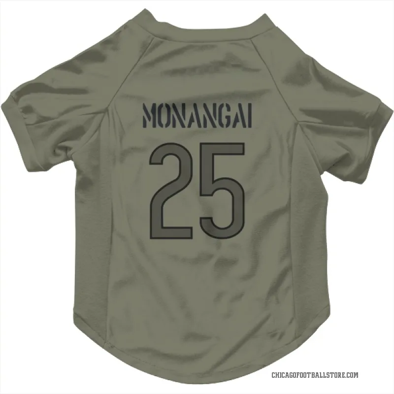 Kyle Monangai  Olive Chicago Bears  Cat & Dog Pet Jersey