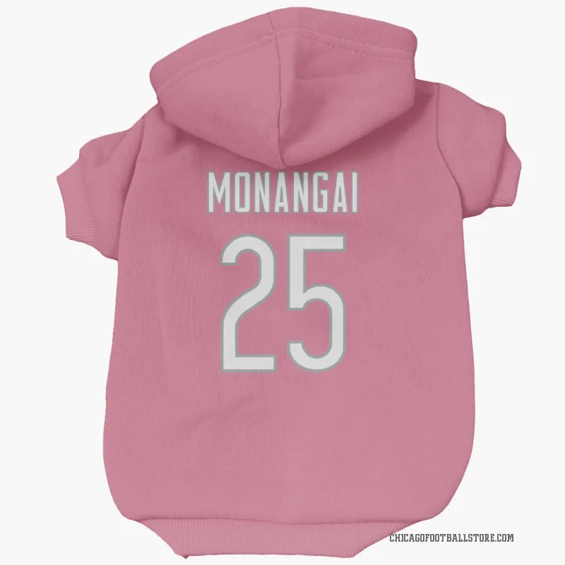 Kyle Monangai  Pink Chicago Bears  Cat & Dog Pet Hoodie