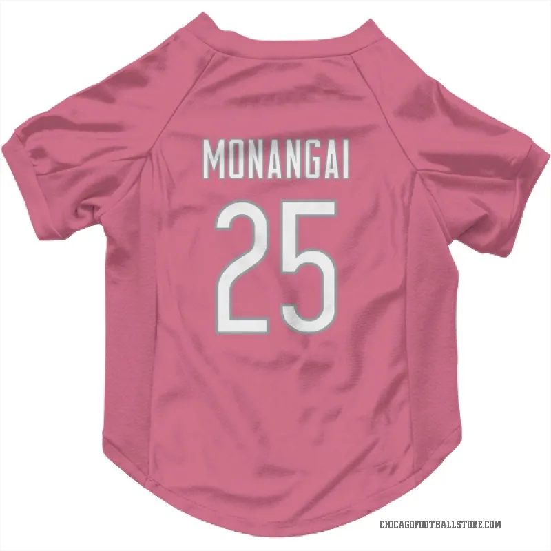 Kyle Monangai  Pink Chicago Bears  Cat & Dog Pet Jersey
