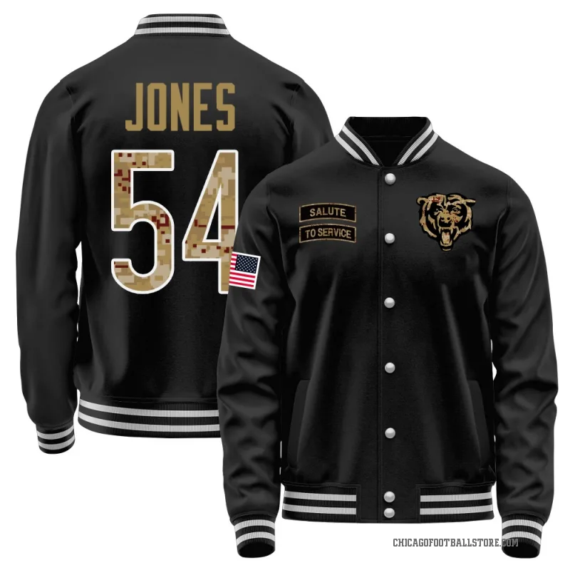 Logan Jones Men's Black Chicago Bears Salute to Service Sideline Performance Jacket