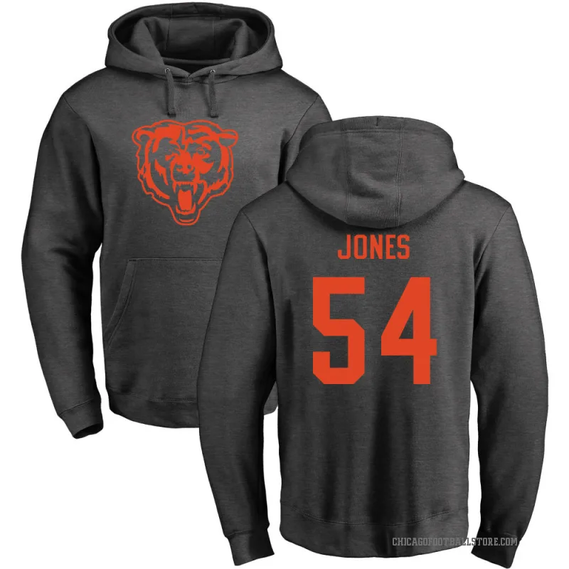 Logan Jones Men's Chicago Bears Pro Line by Branded Ash One Color Pullover Hoodie