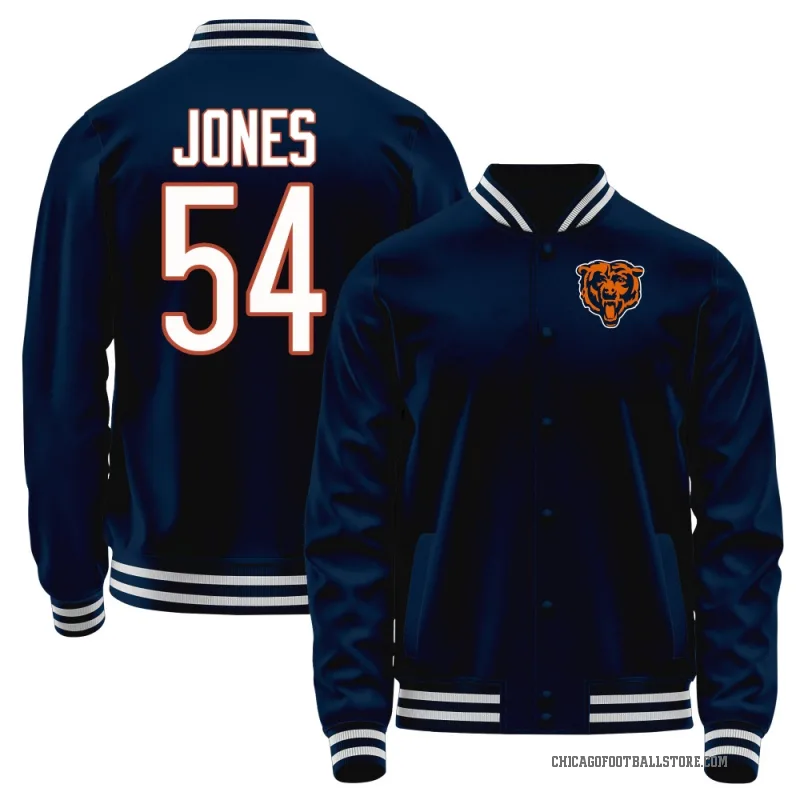 Logan Jones Men's Navy Chicago Bears Full-Snap Jacket