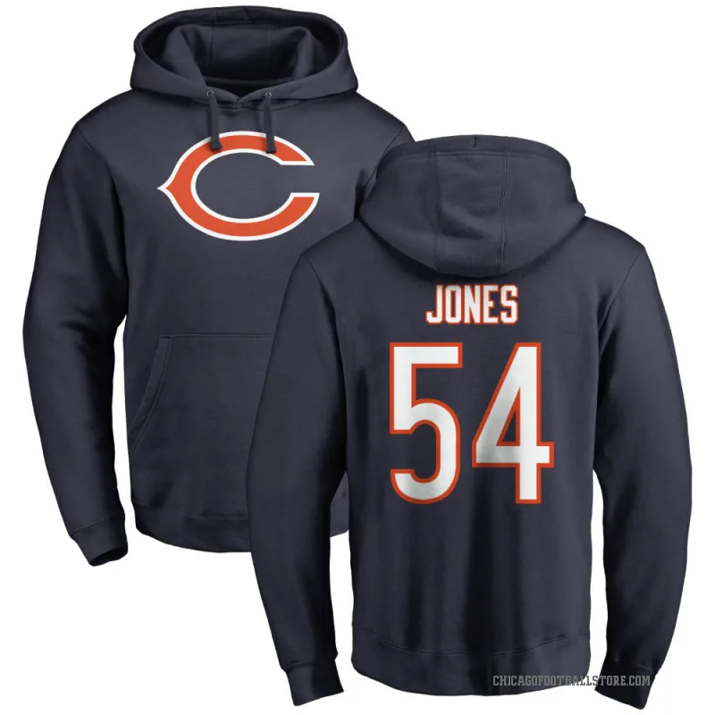 Logan Jones Men's Navy Chicago Bears Pro Line Logo Pullover Hoodie