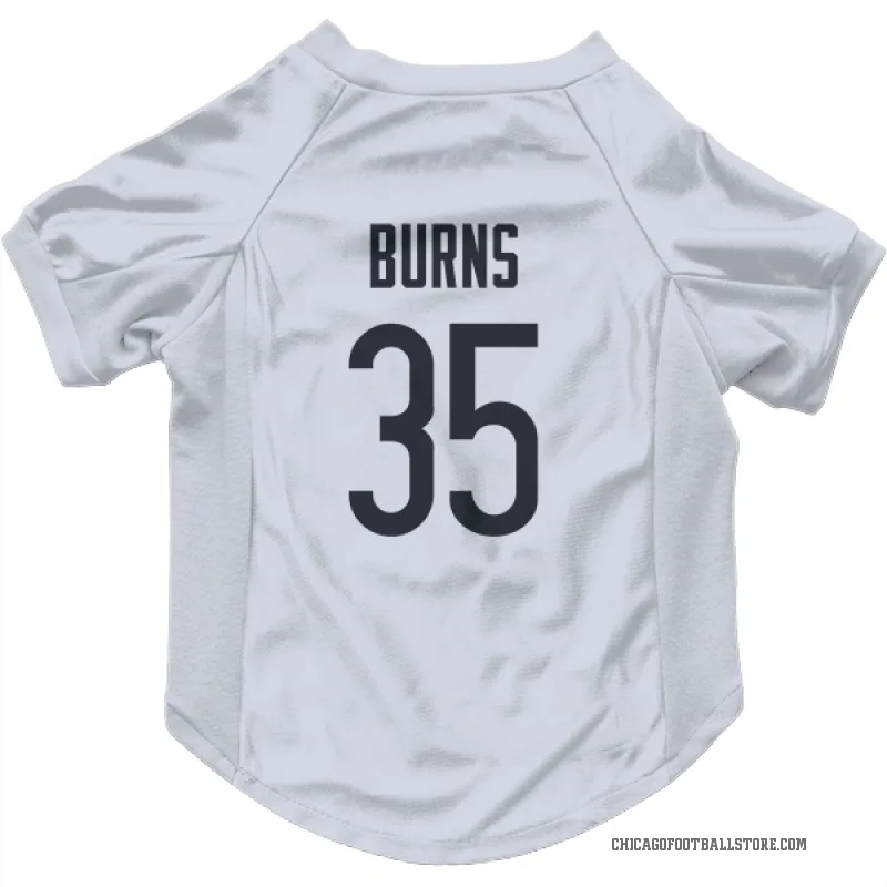 Major Burns  White Chicago Bears  Cat & Dog Pet Jersey