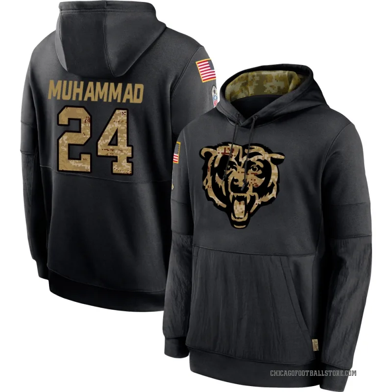 Malik Muhammad Men's Black Chicago Bears 2020 Salute to Service Sideline Performance Pullover Hoodie