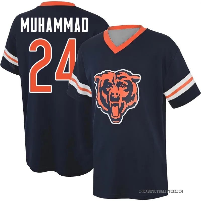 Malik Muhammad Men's Navy Chicago Bears Game Day V-Neck T-Shirt