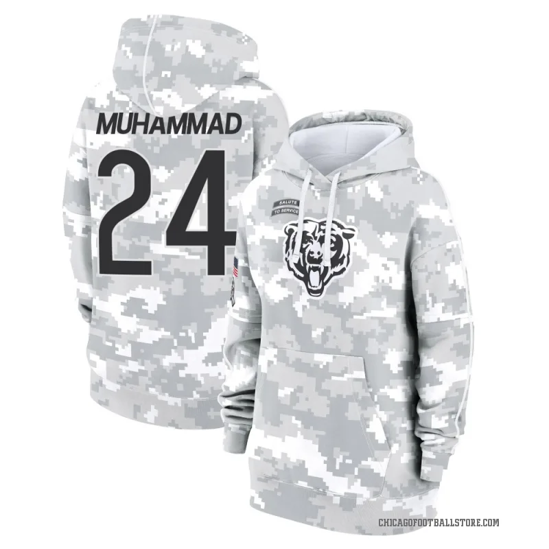 Malik Muhammad Women's Camo Chicago Bears Arctic 2024 Salute to Service Club Fleece Pullover Hoodie