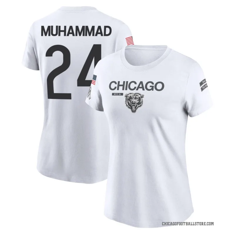 Malik Muhammad Women's White Chicago Bears 2024 Salute to Service Performance T-Shirt