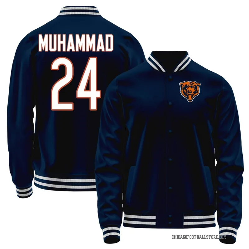 Malik Muhammad Youth Navy Chicago Bears Full-Snap Jacket