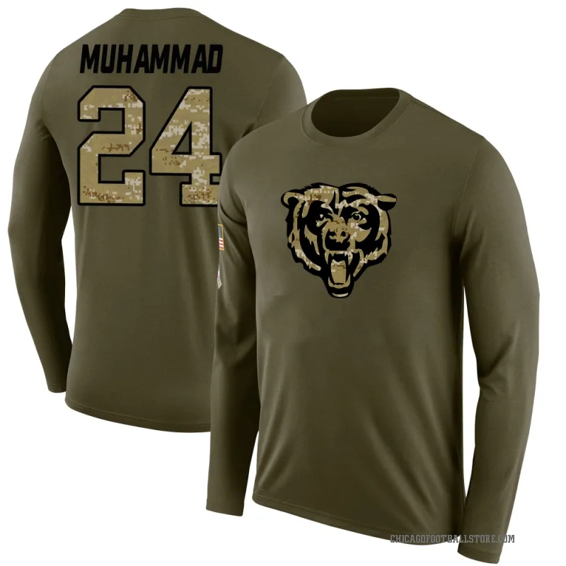 Malik Muhammad Youth Olive Chicago Bears Salute to Service Sideline Long Sleeve T-Shirt