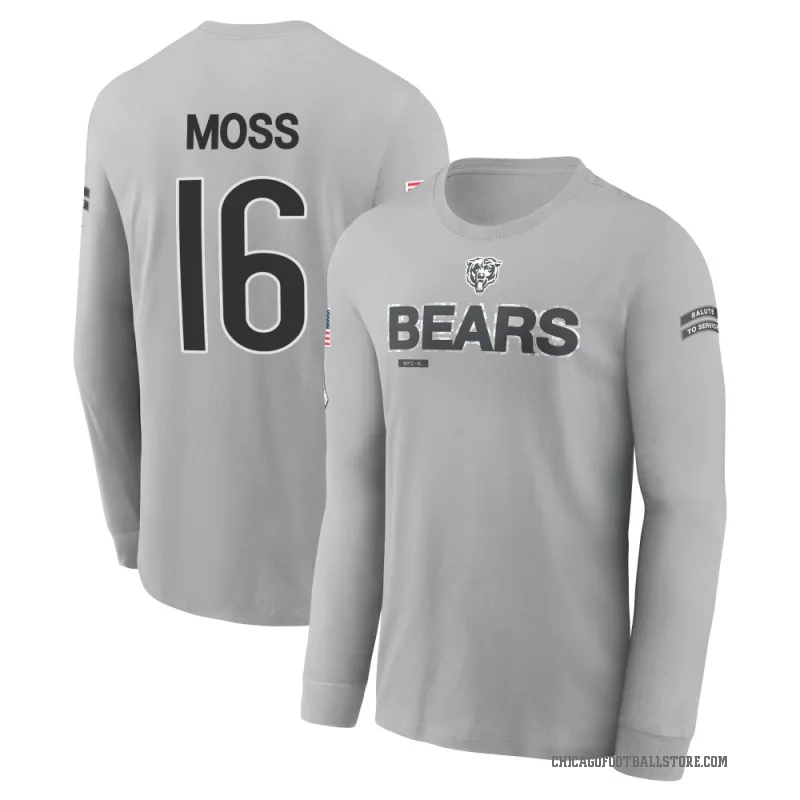 Miller Moss Men's Gray Chicago Bears 2024 Salute to Service Long Sleeve T-Shirt