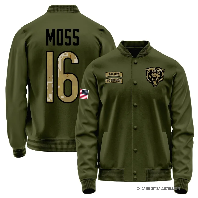Miller Moss Men's Olive Chicago Bears Salute to Service Sideline Performance Jacket