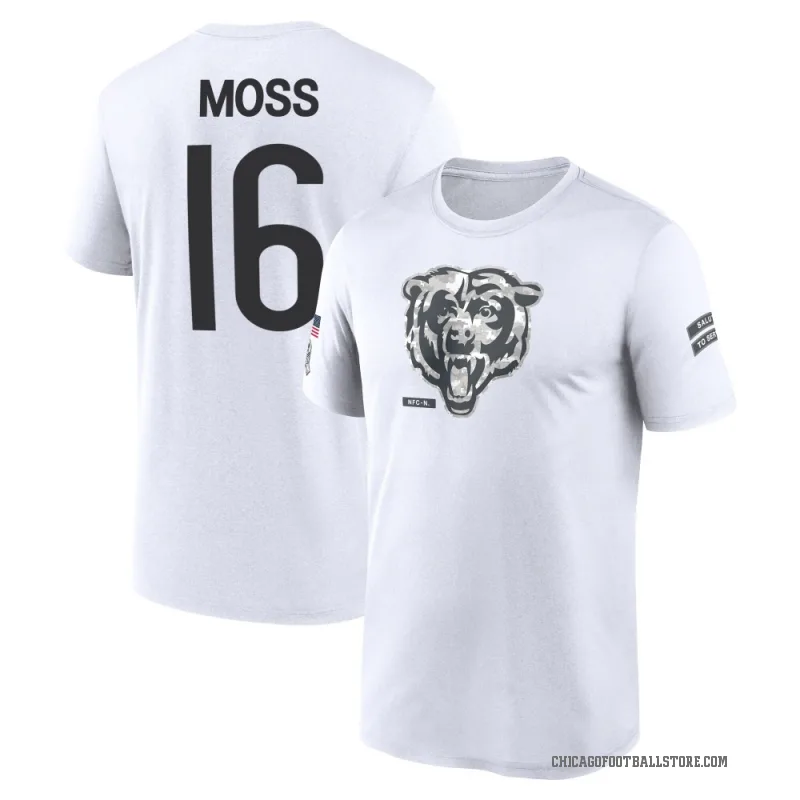 Miller Moss Men's White Chicago Bears 2024 Salute to Service Performance T-Shirt
