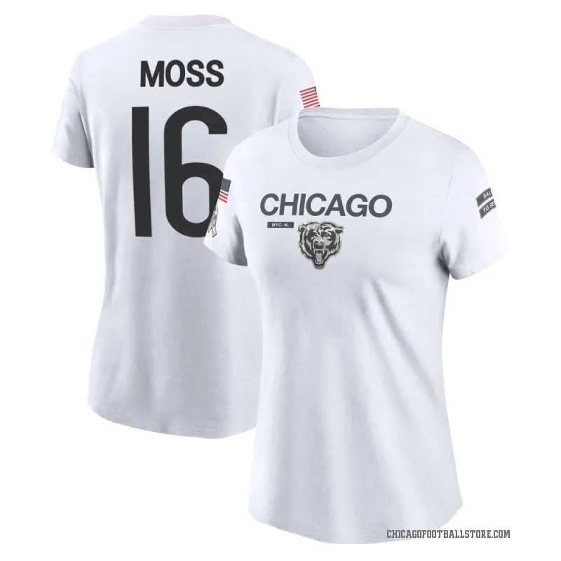 Miller Moss Women's White Chicago Bears 2024 Salute to Service Performance T-Shirt
