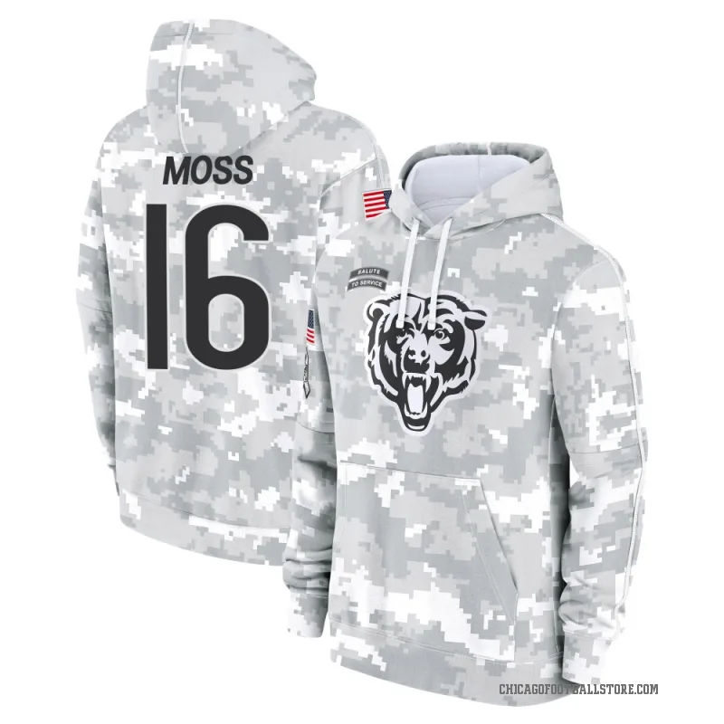 Miller Moss Youth Camo Chicago Bears Arctic 2024 Salute to Service Club Fleece Pullover Hoodie