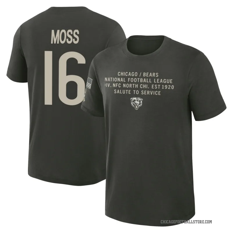 Miller Moss Youth Green Chicago Bears Dark/ 2025 Salute to Service Sideline Slub T-Shirt