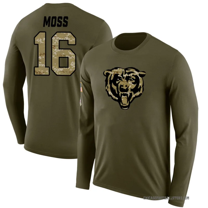 Miller Moss Youth Olive Chicago Bears Salute to Service Sideline Long Sleeve T-Shirt