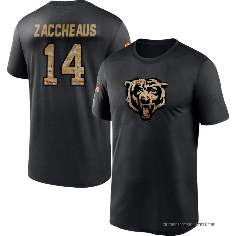 Olamide Zaccheaus Men's Black Chicago Bears 2020 Salute To Service Performance T-Shirt