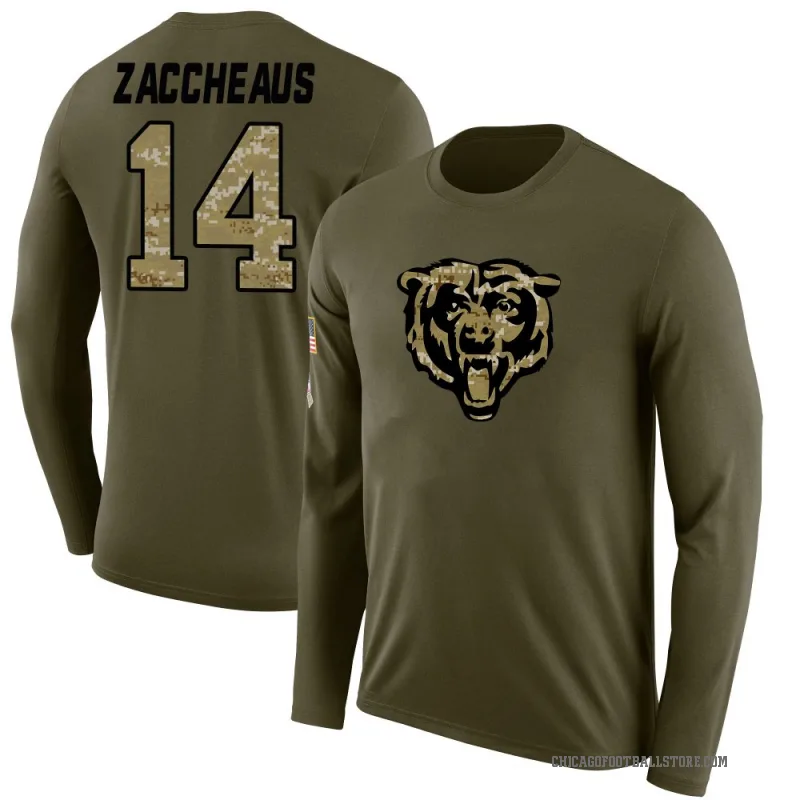 Olamide Zaccheaus Youth Olive Chicago Bears Salute to Service Sideline Long Sleeve T-Shirt