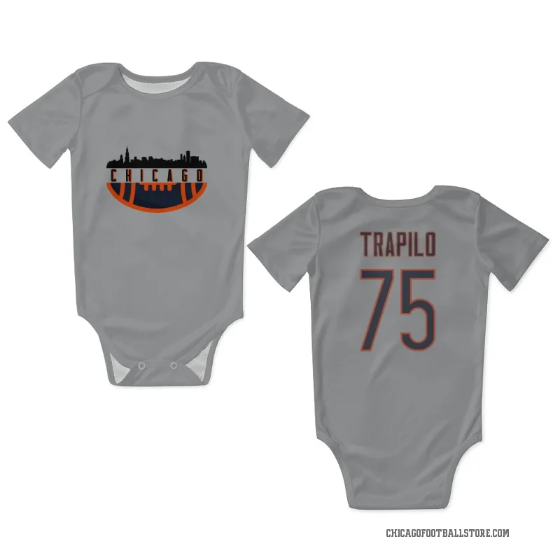 Ozzy Trapilo  Chicago Bears   Silver Newborn & Infant Bodysuit