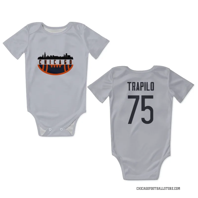 Ozzy Trapilo  White Chicago Bears  Newborn & Infant Bodysuit