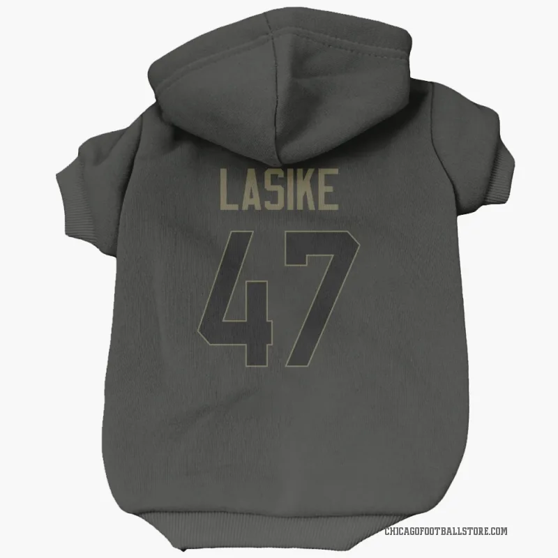 Paul Lasike  Black Chicago Bears  Service Cat & Dog Pet Hoodie