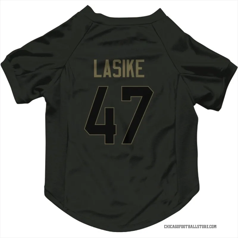 Paul Lasike  Black Chicago Bears  Service Cat & Dog Pet Jersey
