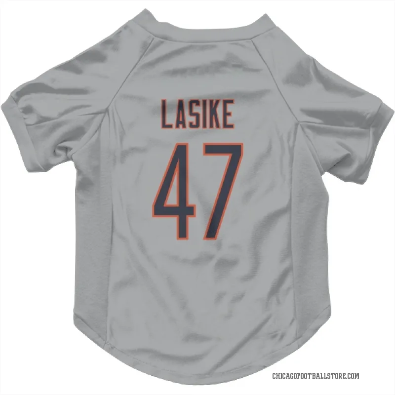 Paul Lasike  Chicago Bears   Silver Cat & Dog Pet Jersey