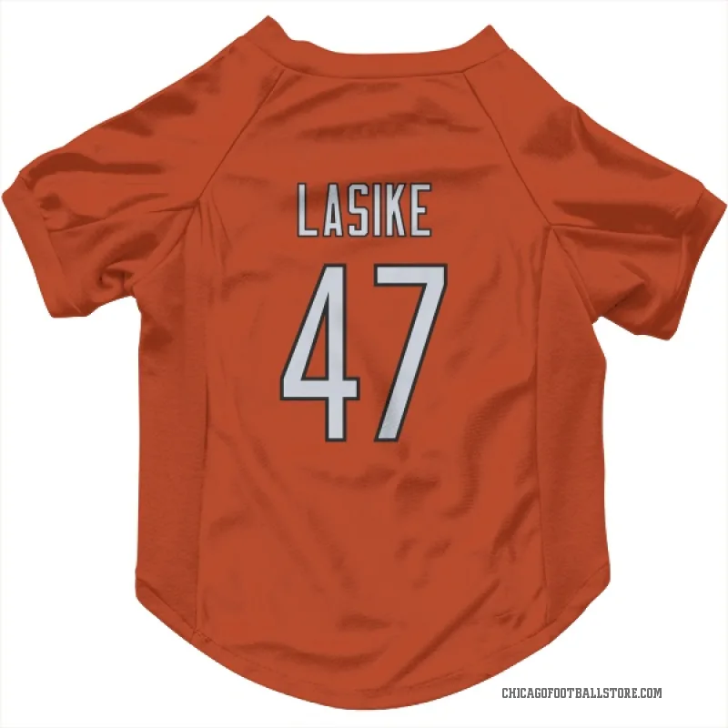 Paul Lasike  Orange Chicago Bears  Cat & Dog Pet Jersey