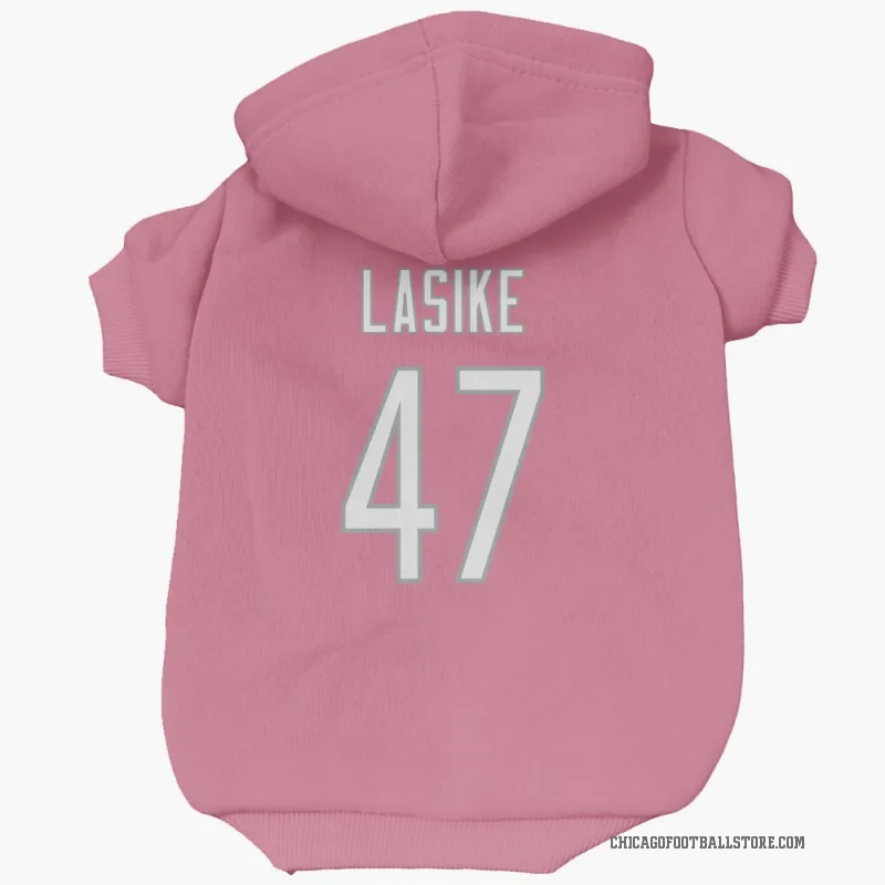Paul Lasike  Pink Chicago Bears  Cat & Dog Pet Hoodie