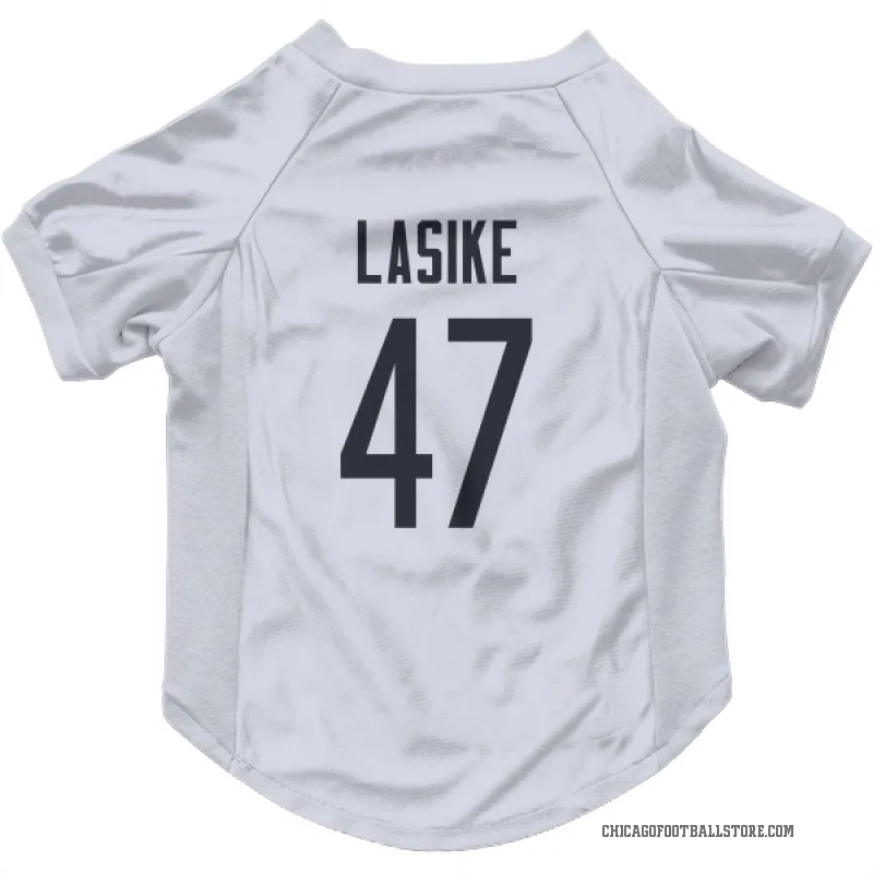 Paul Lasike  White Chicago Bears  Cat & Dog Pet Jersey