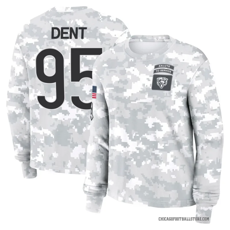 Richard Dent Women's Camo Chicago Bears Arctic 2024 Salute to Service Long Sleeve T-Shirt