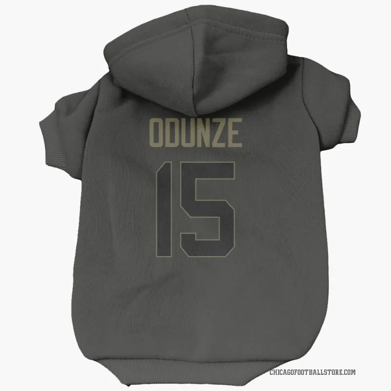 Rome Odunze Black Chicago Bears Service Cat & Dog Pet Hoodie