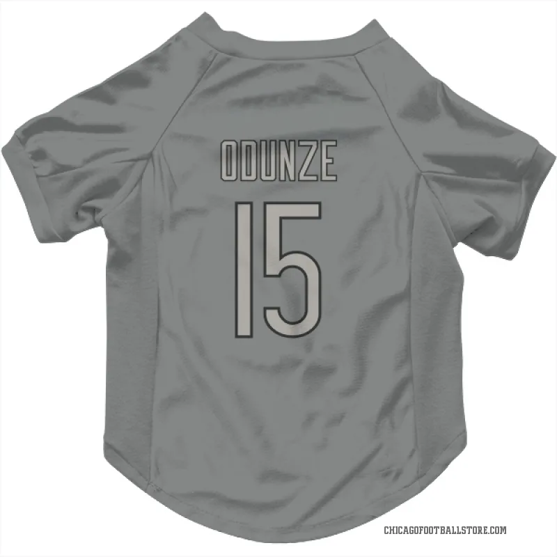 Rome Odunze Charcoal Chicago Bears Cat & Dog Pet Jersey