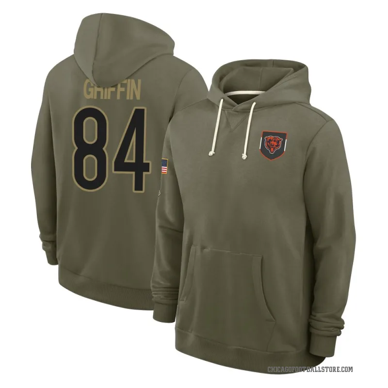 Ryan Griffin Youth Olive Chicago Bears 2025 Salute to Service Hoodie