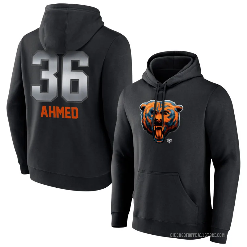 Salvon Ahmed Men's Black Chicago Bears Midnight Mascot Pullover Hoodie