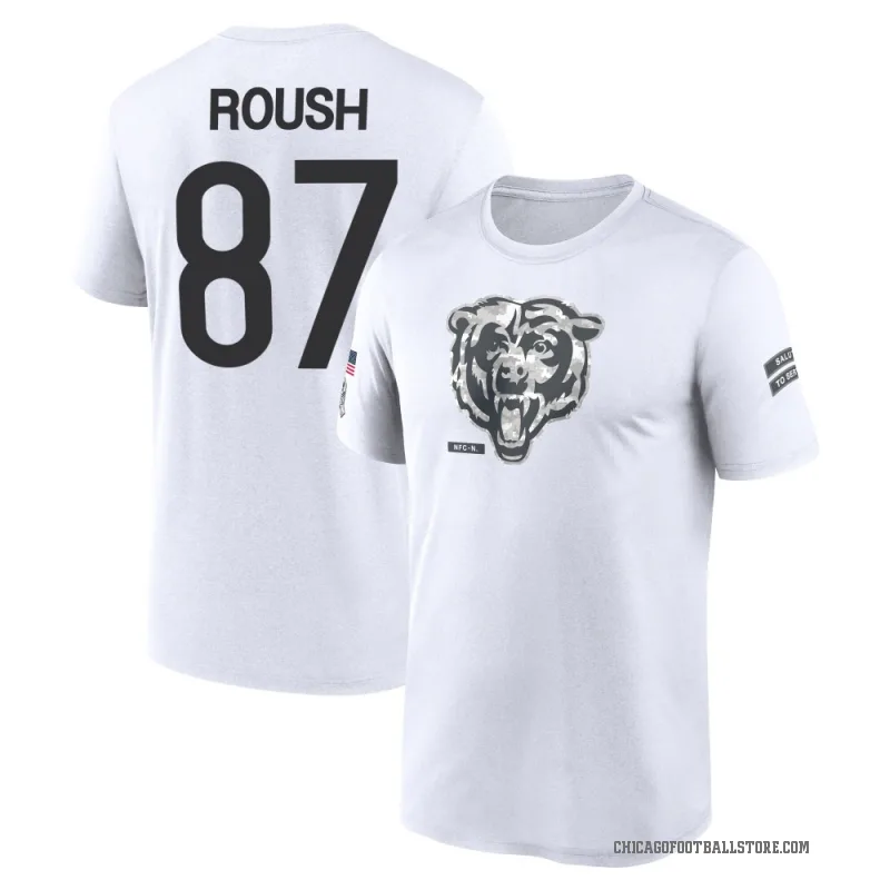 Sam Roush Men's White Chicago Bears 2024 Salute to Service Performance T-Shirt