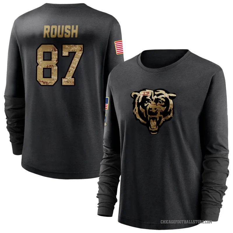 Sam Roush Women's Black Chicago Bears 2020 Salute To Service Sideline Performance Long Sleeve T-Shirt