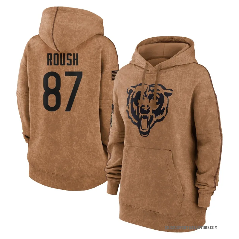 Sam Roush Women's Brown Chicago Bears 2023 Salute To Service Pullover Hoodie
