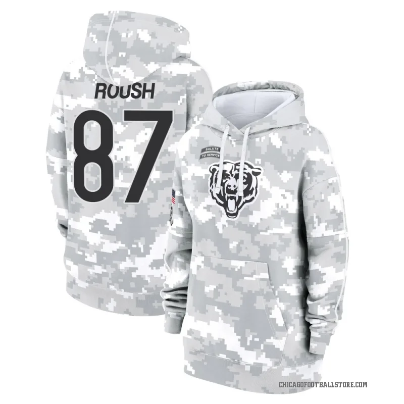 Sam Roush Women's Camo Chicago Bears Arctic 2024 Salute to Service Club Fleece Pullover Hoodie